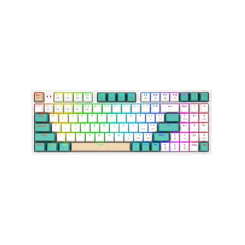 کیبورد بی سیم مکانیکال ردراگون K643 WGC RGB PRO سوئیچ قرمز