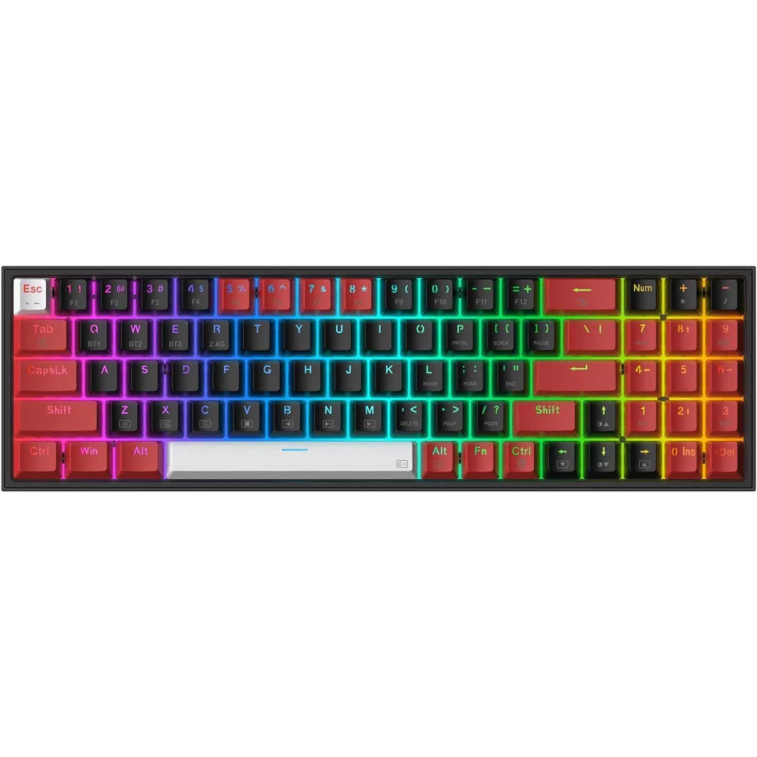 کیبورد باسیم و بی سیم مکانیکال گیمینگ ردراگون Pollux K628 Pro RGB