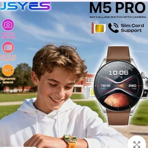 ساعت هوشمند دوربین‌دار M5 Pro سیم کارت خور